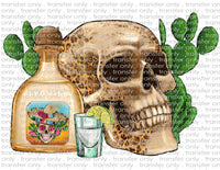 Tequila Leo Skull - Waterslide, Sublimation Transfers