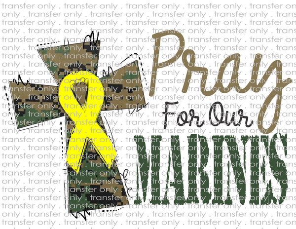 Pray for Our Marines - Waterslide, Sublimation Transfers