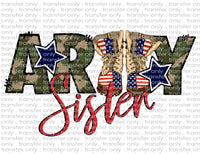 Army Sister - Waterslide, Sublimation Transfers