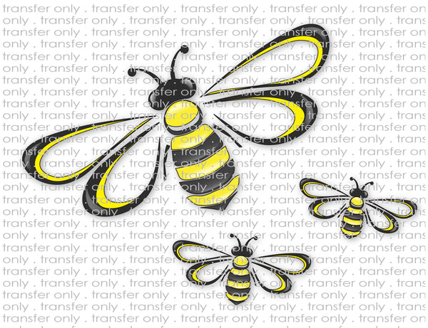 Honey Bees - Waterslide, Sublimation Transfers