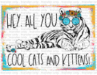 Cool Cats and Kittens - Waterslide, Sublimation Transfers