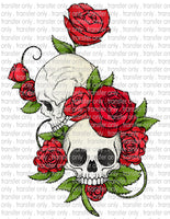 Skulls Floral - Waterslide, Sublimation Transfers