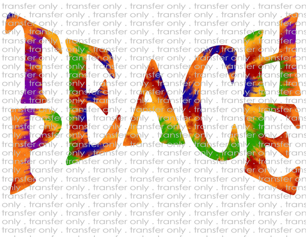 Teach Peace - Waterslide, Sublimation Transfers