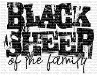 Black Sheep of the Family - Waterslide, Sublimation Transfers