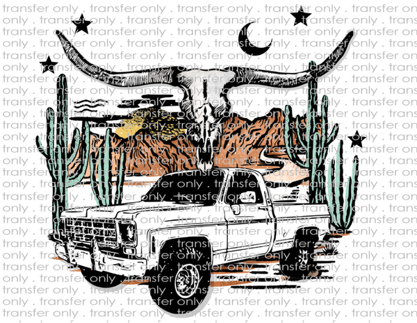 Truck in the Desert - Waterslide, Sublimation Transfers