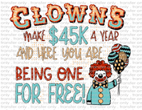 Clowning Around - Waterslide, Sublimation Transfers
