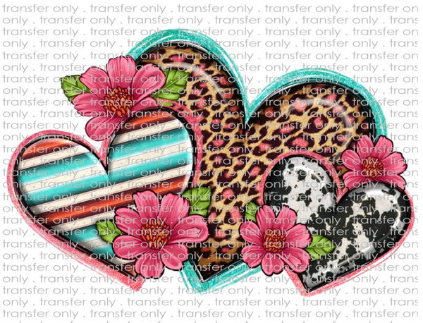 Spring Hearts - Waterslide, Sublimation Transfers