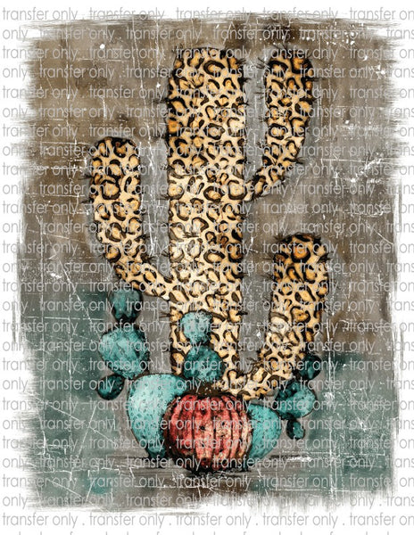 Leopard Cactus - Waterslide, Sublimation Transfers