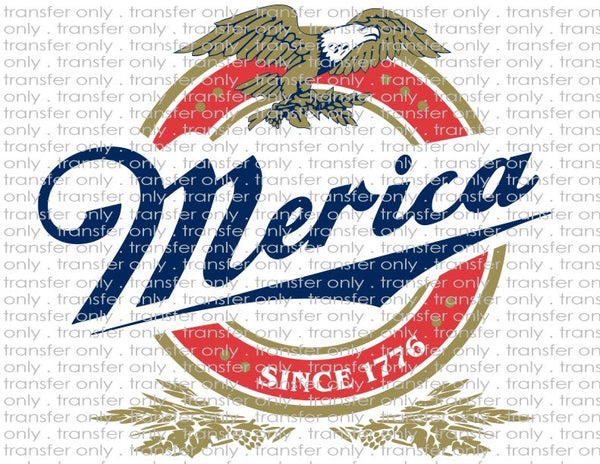 Merica Beer Label - Waterslide, Sublimation Transfers
