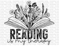 Reading is My Therapy - Waterslide, Sublimation Transfers