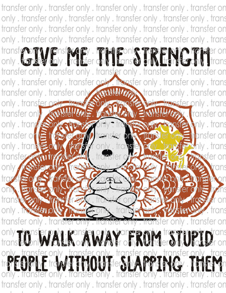 Snoopy Give Me Strength - Waterslide, Sublimation Transfers