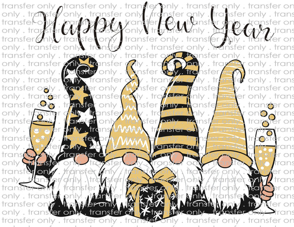 Happy New Year Gnomes - Waterslide, Sublimation Transfers