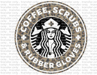 Coffee, Scrubs, Rubber Gloves - Waterslide, Sublimation Transfers