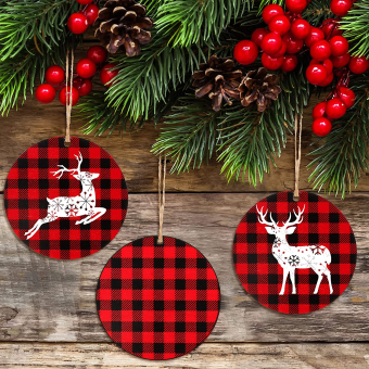 Buffalo Christmas Plaid Ornament Blanks Crafty Bucks