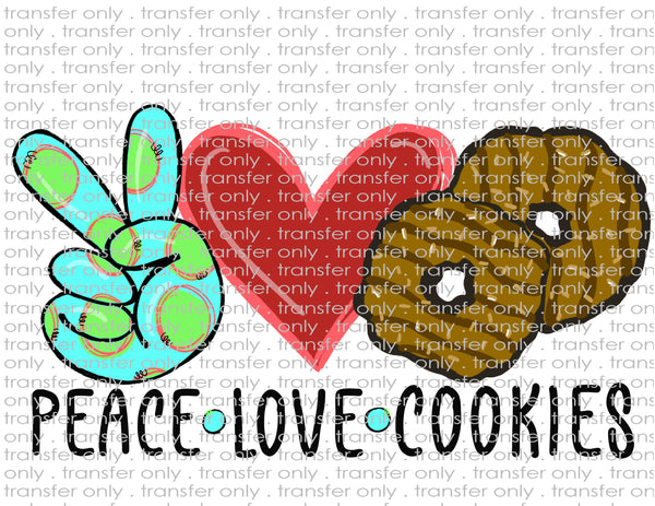 Peace Love Cookies - Waterslide, Sublimation Transfers
