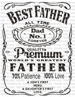 #1 Dad - Father's Day - Waterslide, Sublimation Transfers