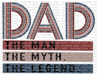 DAD Man, Myth, Legend - Waterslide, Sublimation Transfers