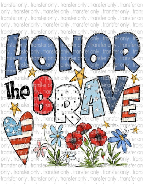 Honor the Brave - Waterslide, Sublimation Transfers
