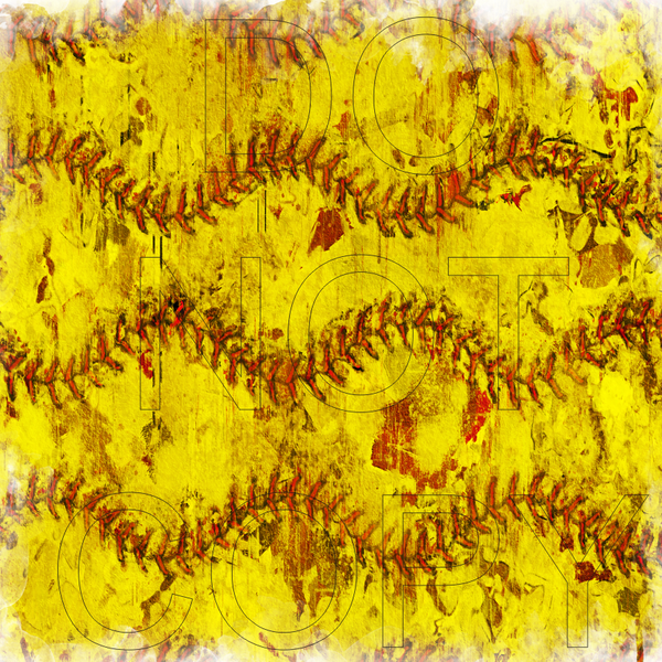 Distressed Softball - Full Pattern - Waterslide, Sublimation Transfers
