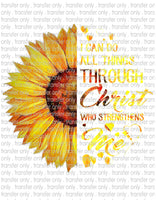 Christ Sunflower - Waterslide, Sublimation Transfers