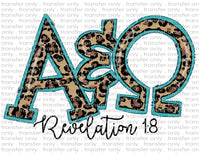 Alpha & Omega Leopard - Waterslide, Sublimation Transfers