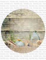 Beach Scene - Round Sign Design - Sublimation