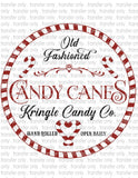 Candy Cane Company - Round Sign Design - Sublimation