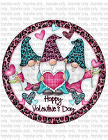 Happy Valentine's Day Gnomes - Waterslide, Sublimation Transfers