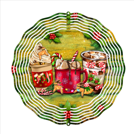 Christmas Cocoa Mugs - Wind Spinner - Sublimation Transfers
