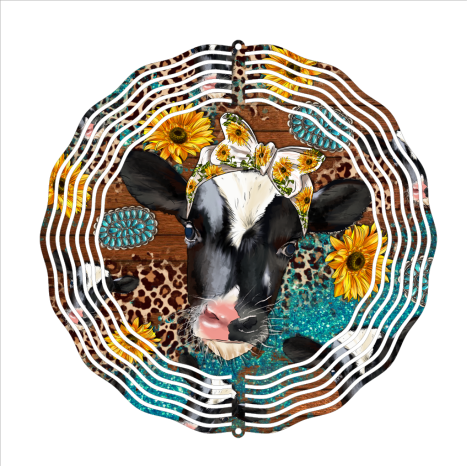 Country Cow - Wind Spinner - Sublimation Transfers