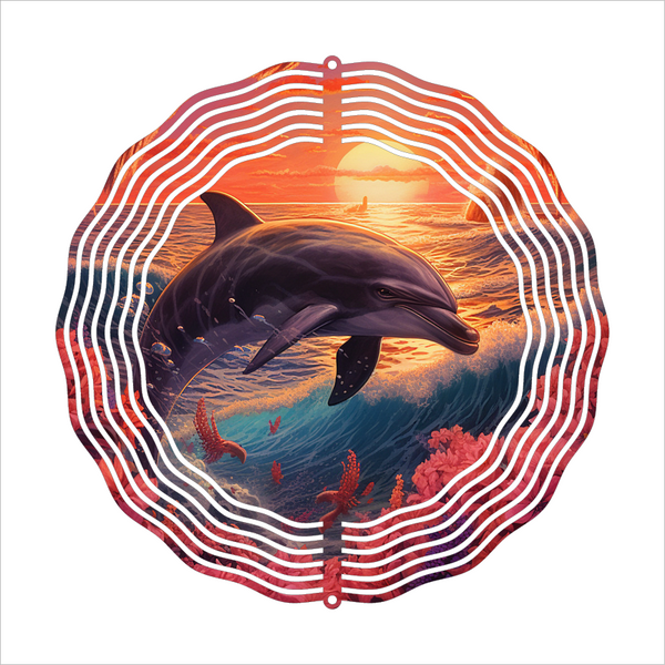 Dolphin - Wind Spinner - Sublimation Transfers