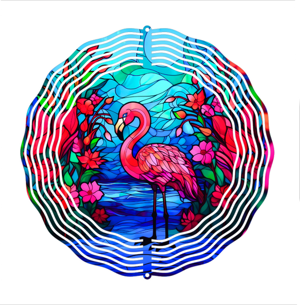 Flamingo - Wind Spinner - Sublimation Transfers