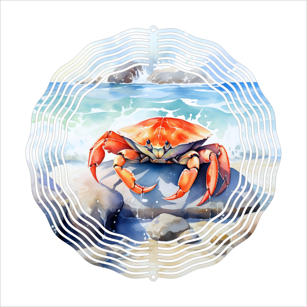 Crab Beach Scene - Wind Spinner - Sublimation Transfers
