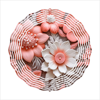 Peach Flowers - Wind Spinner - Sublimation Transfers