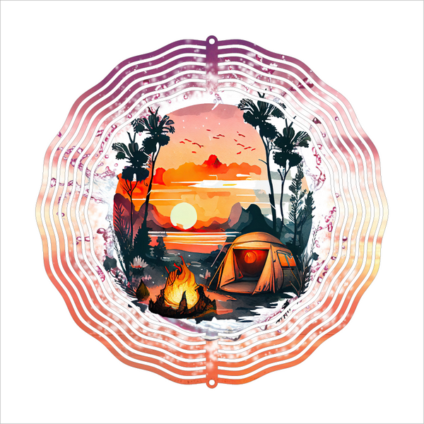 Camping Scene - Wind Spinner - Sublimation Transfers
