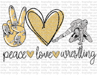 Peace Love Wrestling - Waterslide, Sublimation Transfers