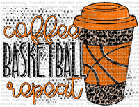Coffee Basketball Repeat - Waterslide, Sublimation Transfers