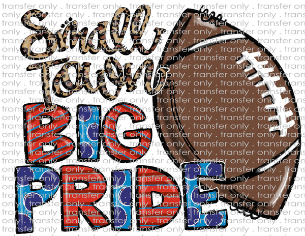 Small Town Pride Football - Waterslide, Sublimation Transfers