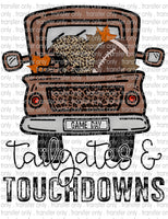 Tailgates and Touchdowns - Waterslide, Sublimation Transfers