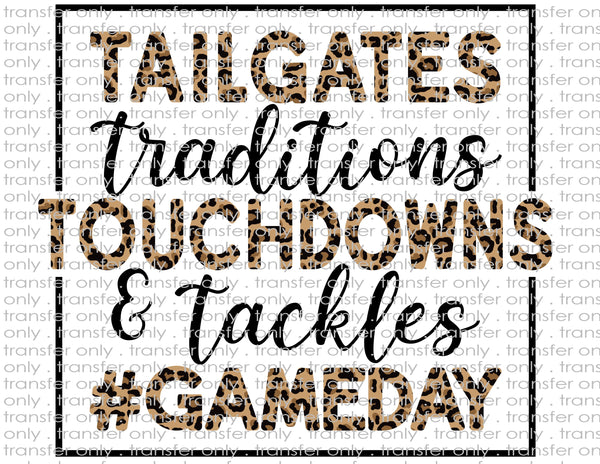 Tailgates, Touchdowns - Waterslide, Sublimation Transfers