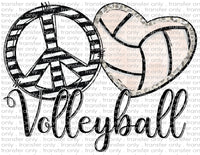 Peace Love Volleyball - Waterslide, Sublimation Transfers