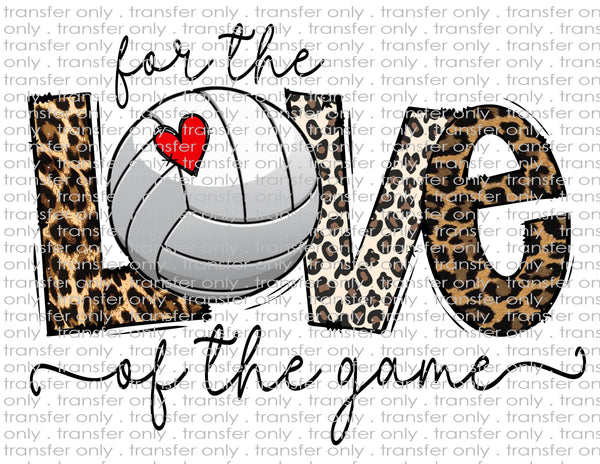 For the Love of the Game Volleyball - Waterslide, Sublimation Transfers