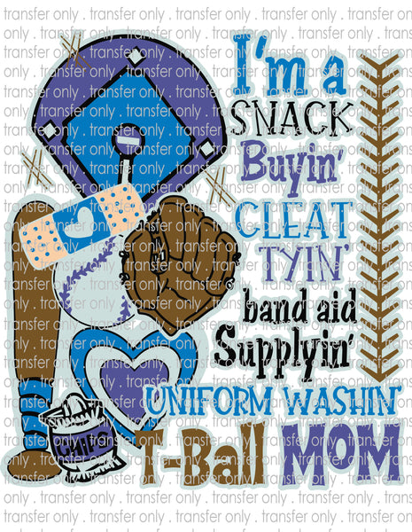 Waterslide, Sublimation Transfers - T Ball Mom