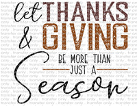 Thanksgiving - Waterslide, Sublimation Transfers