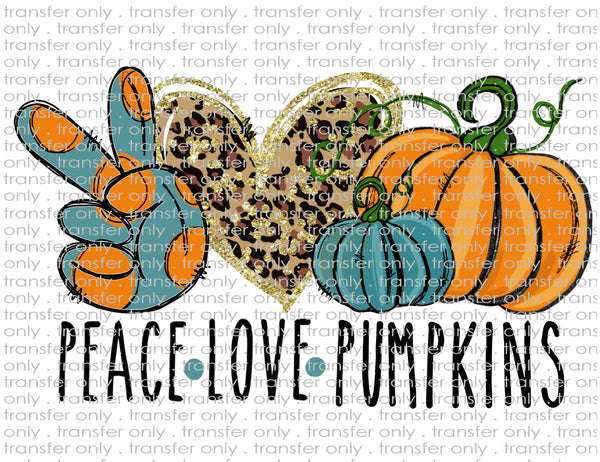 Peace Love Pumpkins - Waterslide, Sublimation Transfers
