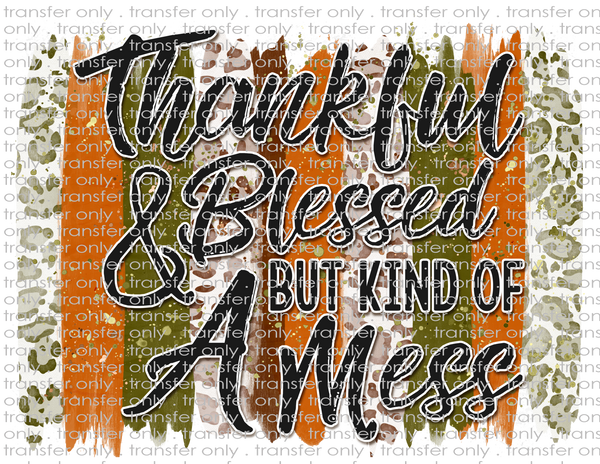Thankful Blessed - Waterslide, Sublimation Transfers