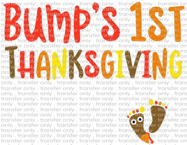 Bump's First Thanksgiving - Waterslide, Sublimation Transfers