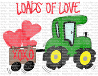 Kids Tractor Valentines - Waterslide, Sublimation Transfers
