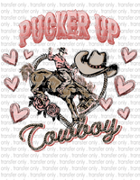 Pucker Up Cowboy - Waterslide, Sublimation Transfers