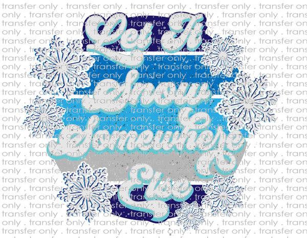 Retro Let it Snow - Waterslide, Sublimation Transfers